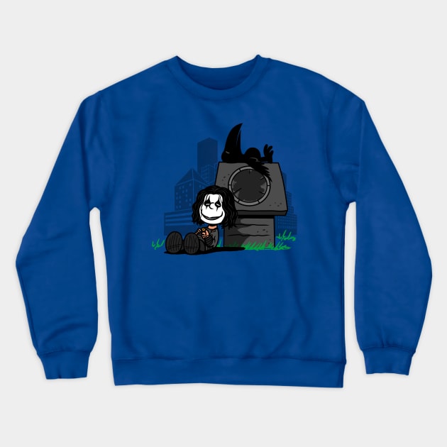 Cute Funny Brandon Lee Cult 90's Movie Cartoon Parody Crewneck Sweatshirt by BoggsNicolas